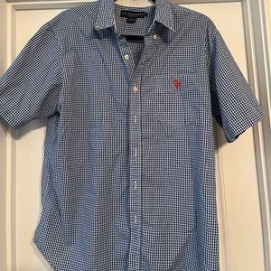 US Polo Association Mens Shirt Blue Gingham